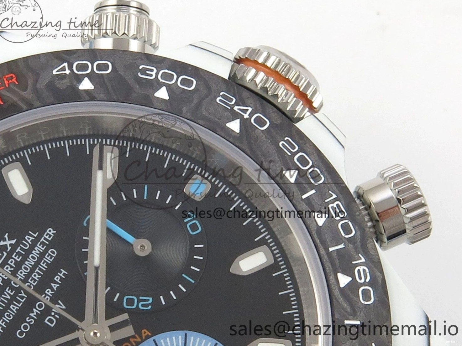 MiroTime 0403 Attractive Daytona DIW Carbon Case and Bezel DIWF Edition Black Dial on Blue Nylon Strap A 71